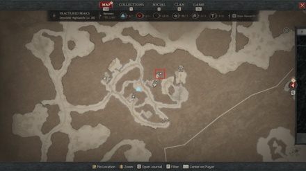 Diablo 4 - Altar of Lilith #8 Fractured Peaks The Pallid Glade Map