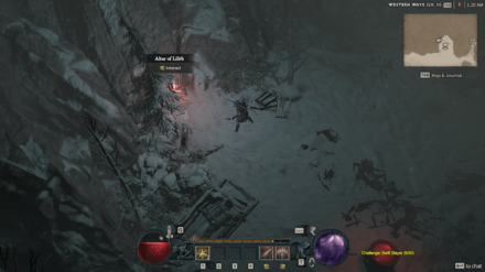 Diablo 4 - Altar of Lilith #11 Fractured Peaks Sarkova Pass Map