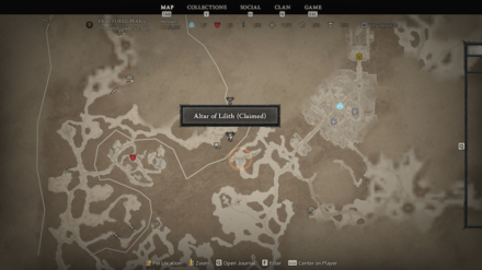 Diablo 4 - Altar of Lilith #6 Fractured Peaks The Pallid Glade Map