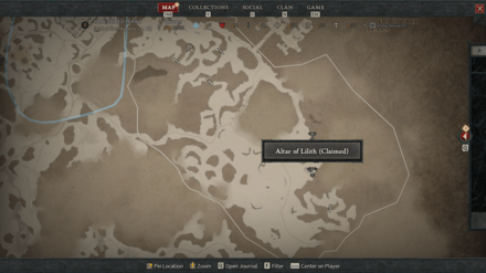 Diablo 4 - Altar of Lilith #28 Fractured Peaks Seat of the Heavens Map