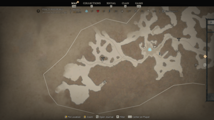 Diablo 4 - Altar of Lilith #2 Fractured Peaks Desolate Highlands Map