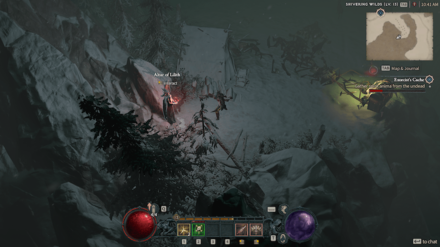 Diablo 4 - Altar of Lilith #18 Fractured Peaks Frigid Expanse Map