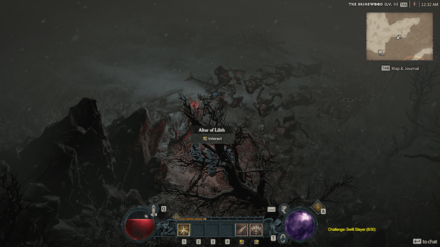 Diablo 4 - Altar of Lilith #6 Fractured Peaks The Pallid Glade Map