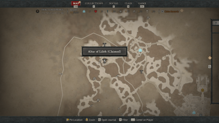 Diablo 4 - Altar of Lilith #7 Fractured Peaks The Pallid Glade Map