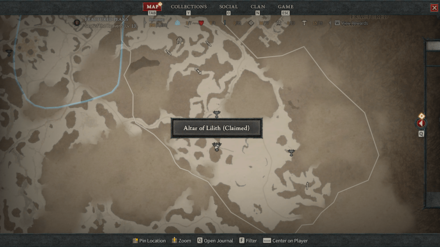 Diablo 4 - Altar of Lilith #27 Fractured Peaks Seat of the Heavens Map