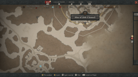 Diablo 4 - Altar of Lilith #13 Fractured Peaks Sarkova Pass Map