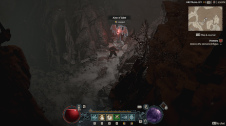 Diablo 4 - Altar of Lilith #8 Fractured Peaks The Pallid Glade Map