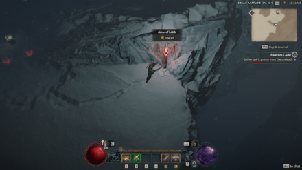 Diablo 4 - Altar of Lilith #28 Fractured Peaks Seat of the Heavens Map