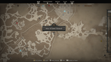 Diablo 4 - Altar of Lilith #4 Fractured Peaks Desolate Highlands Map