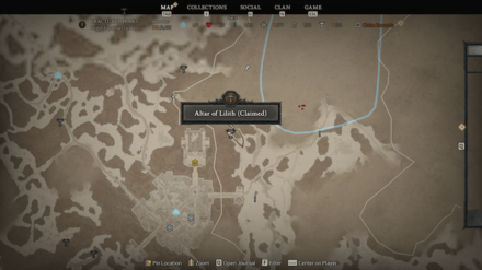 Diablo 4 - Altar of Lilith #14 Fractured Peaks Frigid Expanse Map