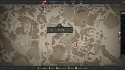 Diablo 4 - Altar of Lilith #16 Fractured Peaks Frigid Expanse Map