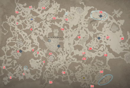 Fractured Peaks Altars of Lilith Map