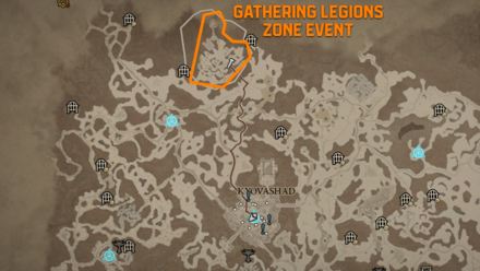 Diablo 4 - Gathering Legions Map Location