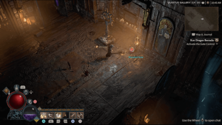 Diablo 4 - Bloodied Note in Kor Dragan Barracks