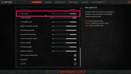 Diablo 4 - Fog Quality