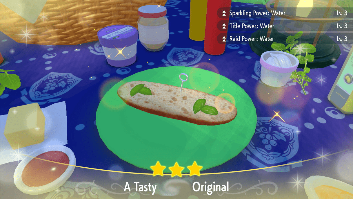 Raid Power Water Chili Sauce Sandwich Lv. 3 - Pokemon Scarlet and Violet (SV)