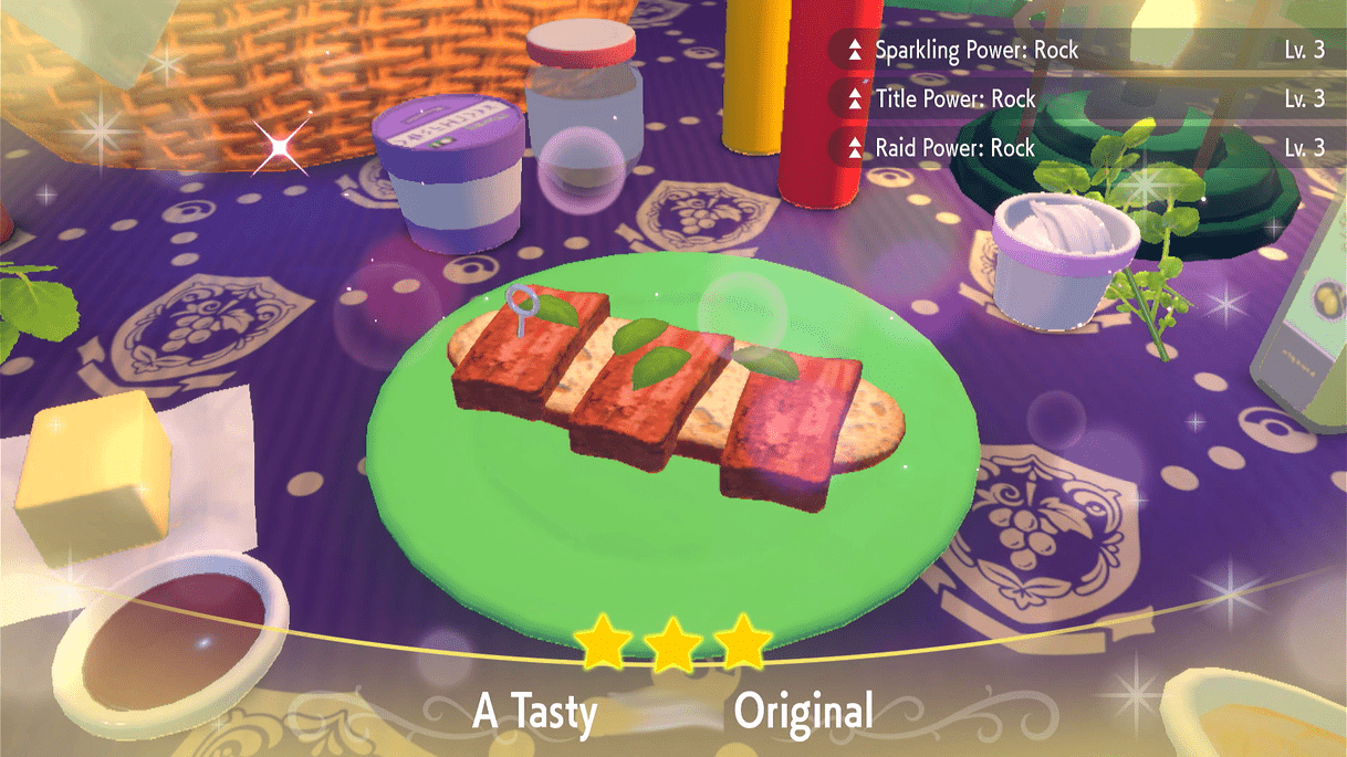 Raid Power Rock Bacon Sandwich Lv. 3 - Pokemon Scarlet and Violet (SV)