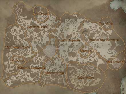 Diablo 4 - All Areas in Fractured Peaks