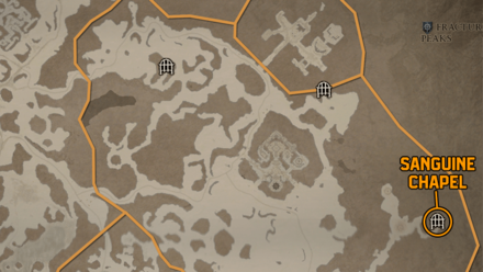 Diablo 4 - Sanguine Chapel Fractured Peaks Seat of the Heavens Map