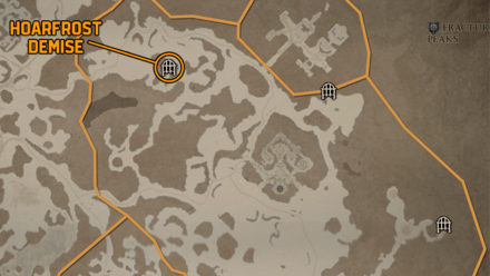 Diablo 4 - Hoarfrost Demise Fractured Peaks Seat of the Heavens Map