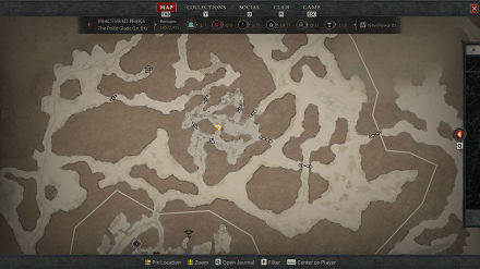 Diablo IV - Hunger Bone Cache Map View