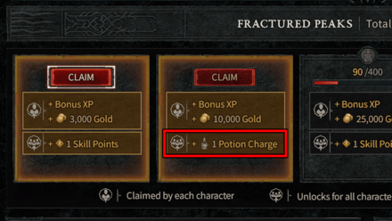 Diablo 4 - Renown Rewards Potion Charge