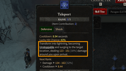 Diablo 4 - Unstoppable Buff from Skills