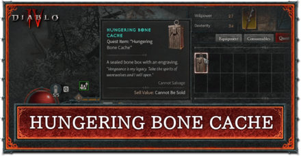 Diablo IV - Hungering Bone Cache Top Banner