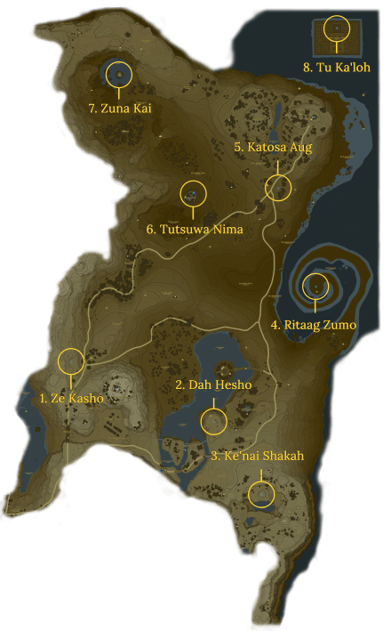 Zelda: Breath Of The Wild: All Shrine Locations And Maps