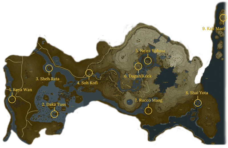 The Legend of Zelda: Breath of the Wild Lanayru Region Map Map for