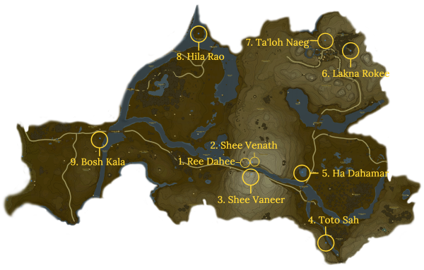 All 136 Shrines in BOTW Complete Guide 