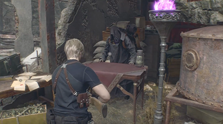 Resident Evil 4 Remake - Turn in Request at Merchant
