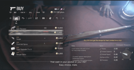 Purchase Sniper Rifle from Merchant Resident Evil 4 Remake