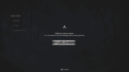 Obtained Deluxe Weapon