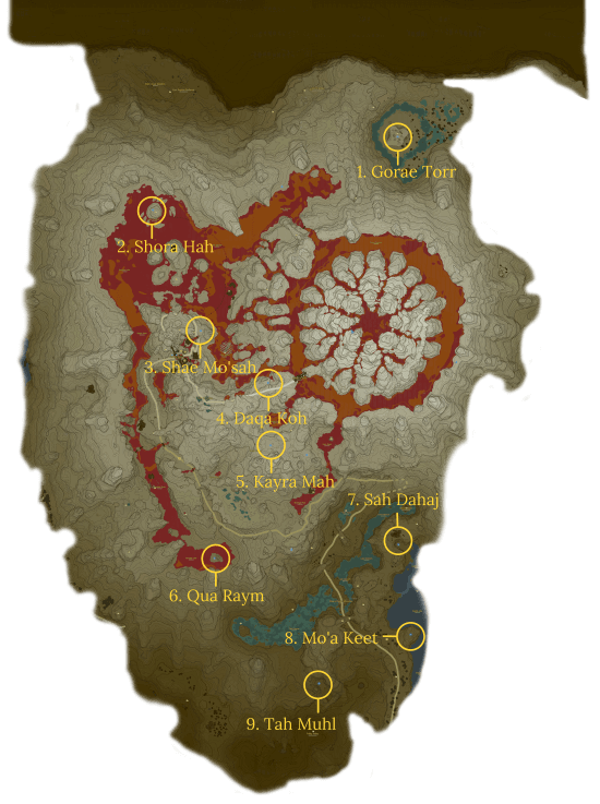 Breath of the Wild All Shrine Locations Map - Breath of the Wild Shrines Map  