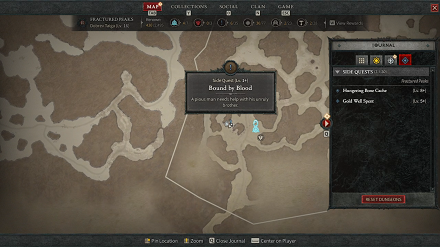 Diablo IV - Bound by Blood Map View