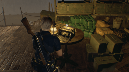 Resident Evil 4 Remake - Quarry Merchant Typewriter