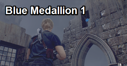 Castle Gate Blue Medallion 1 Location  Resident Evil 4 Remakemode:scale