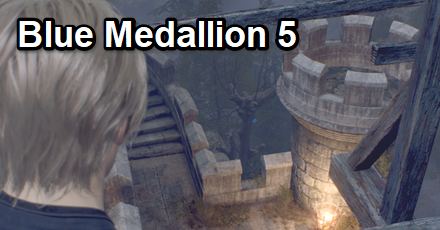 Castle Gate Blue Medallion 5 Location  Resident Evil 4 Remakemode:scale