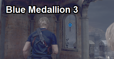 Castle Gate Blue Medallion 3 Location  Resident Evil 4 Remakemode:scale