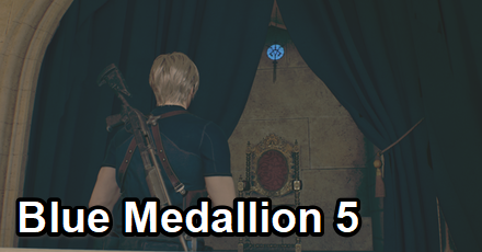 Grand Hall Blue Medallion 5 Location  Resident Evil 4 Remakemode:scale
