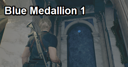 Grand Hall Blue Medallion 1 Location  Resident Evil 4 Remakemode:scale