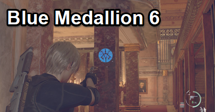Grand Hall Blue Medallion 6 Location  Resident Evil 4 Remakemode:scale