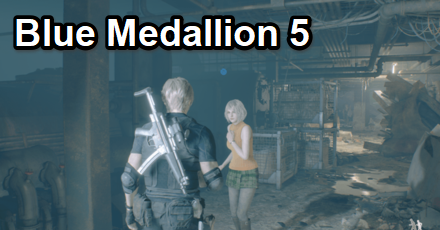 Cargo Depot Blue Medallion 5 Location  Resident Evil 4 Remakemode:scale