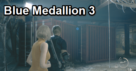 Cargo Depot Blue Medallion 3 Location  Resident Evil 4 Remakemode:scale