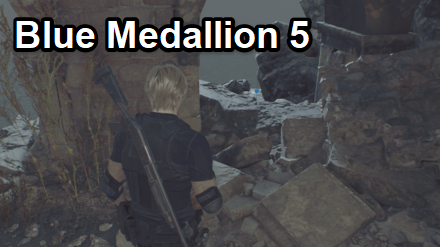 Cliffside Ruins Blue Medallion 5 Location  Resident Evil 4 Remakemode:scale
