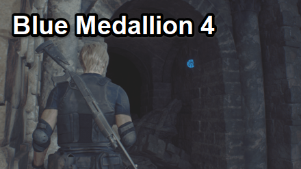 Cliffside Ruins Blue Medallion 4 Location  Resident Evil 4 Remakemode:scale