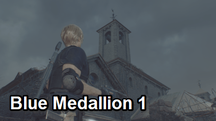 Cliffside Ruins Blue Medallion 1 Location  Resident Evil 4 Remakemode:scale