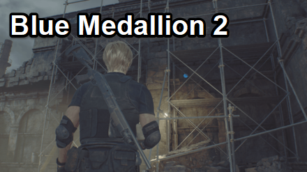 Cliffside Ruins Blue Medallion 2 Location  Resident Evil 4 Remakemode:scale