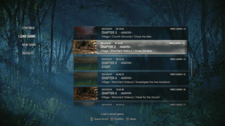 Resident Evil 4 Remake - Load Saves